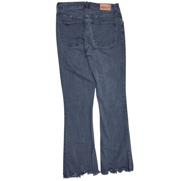 Madewell Tall Cali Demi-Boot Jeans Berkeley Black Raw Hem 28 Tall Long 28T Denim - Picture 7 of 7